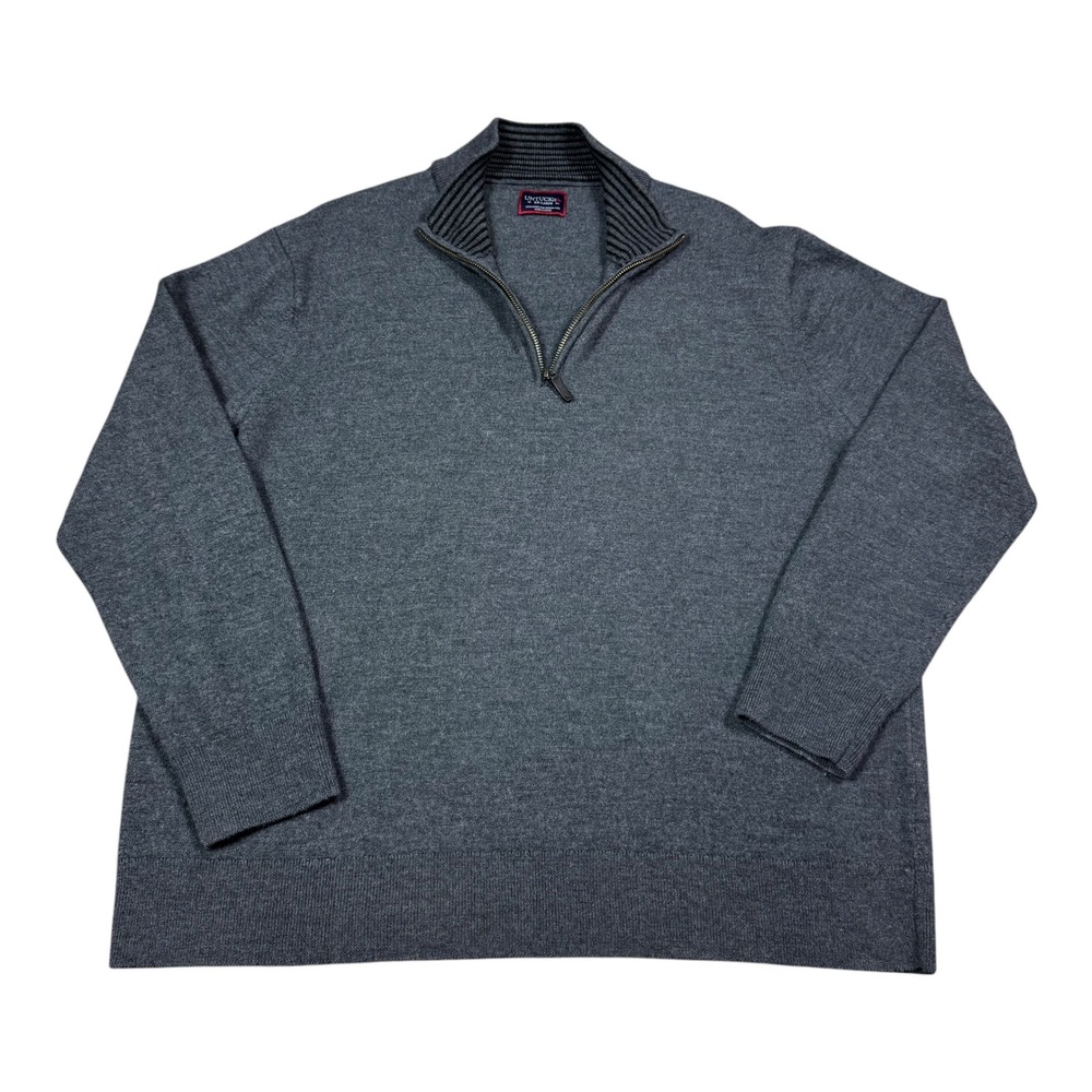 UNTUCKit Belguardo Regular Fit 1/4 Zip Merino Wool Sweater Men's 2XL (Fits XL)